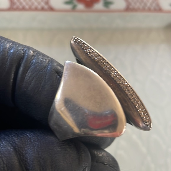 Alexis Bittar FINE Sterling Cleave Ring with Diamond Pave - Picture 11 of 15